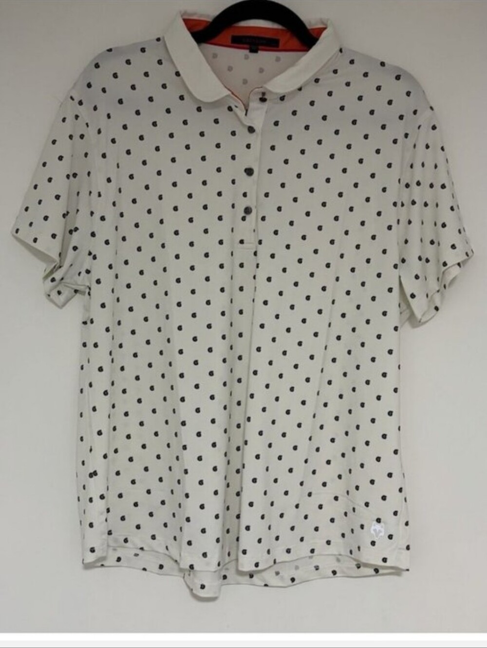 Greyson Women's White Polka Dot Polo Shirt XXL (NWOT)